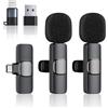 LUPATDY Lavalier Microfono senza fili, Plug and Play Mini Microfono Bluetooth, USB C Microfoni per iPhone IPad Android per Live, Registrazione video, YouTube, Vlog