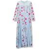 Frock and Frill Abito Ricamato Floreale Vestito per Occasioni Speciali, Blu Ghiaccio Marino, 40 Donna