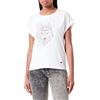 Garcia Maglietta a Maniche Corte T-Shirt, Bianco Sporco, L Donna