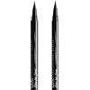 NYX PROFESSIONAL MAKEUP Epic Ink Liner, Eyeliner liquido impermeabile, nero (2 pezzi), formula vegana