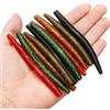 NQEUEPN 30pz Verme Stravagante Esche Morbide, 10cm Esche per la Pesca al Basso Esche con Bastoncini di Gomma 5 Colori Esche per la Pesca al Basso per Spigola Acqua Dolce Acqua Salata Pesca
