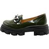 NAEMI Leder Slipper, Pantofole in Pelle Donna, Verde Multicolore, 41 EU