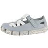 Andrea Conti Damen Sandalette, Sandali Donna, Grigio Chiaro e Bianco, 41 EU
