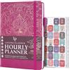Legend Planner Agenda oraria - Agenda settimanale e giornaliera con fessure orarie. Agenda per appuntamenti per lavoro, senza data, A5 (rosa acceso)