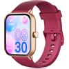 Tensky Smartwatch Uomo Donna Rispondi/Effettua Chiamate, 1.8 Orologio Alexa Integrata, SpO2/Frequenza Cardiaca/Sonno/Stress, 100+ Sports, Contacalorie/Passi, IP68 Smart Watch per Android/iOS (Rosso, 1.8)