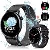 JANOLTY Orologio Smartwatch Donna Uomo con Funzione Telefono,Schermo AMOLED da 1,43, 2 Cinturini per Orologio, Impermeabile IP68, Pressione Sanguigna SpO2, Notifica app,Frequenza Cardiaca (Nero)