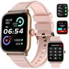 RIVERSONG Smartwatch Donna Chiamata Bluetooth e Risposta Vivavoce, 1.85 Orologio Sportivo con 100+ Modalità Sportive, Frequenza Cardiaca e Monitoraggio del Sonno, Pedometro, Ciclo Mestruale,Oro Rosa