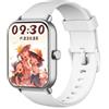 Tensky Smartwatch Uomo Donna Rispondi/Effettua Chiamate, 1.8 Orologio Alexa Integrata, SpO2/Frequenza Cardiaca/Sonno/Stress, 100+ Sports, Contacalorie/Passi, IP68 Smart Watch per Android/iOS (Bianco, 1.8)
