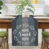 MAIXUN Runner da Tavolo Lino Blu Moderno 33 X 183 Nero Grigio Petrolio Runner Tavolo Lavabile Vintage Strisce Tovaglia Decorazioni per Tavolo da Pranzo, Feste Matrimoni