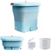 Generic Lavatrice Portatile Pieghevole 12L Mini Lavatrice 385X385X405 mm Per Viaggi E Uso Domestico Motore Potente Pulizia Profonda Lavatrice Da Campeggio(Blue)