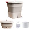 Generic Lavatrice Portatile Pieghevole 12L Mini Lavatrice 385X385X405 mm Per Viaggi E Uso Domestico Motore Potente Pulizia Profonda Lavatrice Da Campeggio(White)