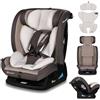 LIONELO AART I-SIZE Seggiolino Auto per Bambini 40-150 cm, Montaggio con Cinture di Sicurezza, Poggiatesta e Schienale Regolabili, Inserto Riduttore e Linguinale, Norma R129 i-Size