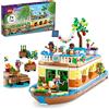 LEGO 41702 Friends La Peniche, Giocattolo Barca per Bambini dai 7 Anni con Giardino, 4 Mini Bambole, Figure Animali, Set Natura