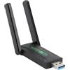 Zunate Adattatore WiFi USB, Adattatore di Rete WiFi USB 3.0 Dual Band 5G/2.4G da 1200Mbps con 2 Antenne per PC Desktop, Laptop, Telefono, Tablet, Condivisione Hotspot WiFi Plug and Play