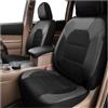 JNNJ 4 Pezzi Coprisedili Auto Set Completo, Coprisedili Anteriori per Auto Con Copripoggiatesta, Coprisedili Anteriori a Rete per Auto Pelle PU, Universale Accessori per Sedili Dell'auto(Nero)