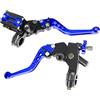 Mabutingti Upgrade 7/8 22mm Universale Pompa Cilindro Maestro Freno Leva frizione Sinistra Destra Set Compatibile con Polaris Yama-ha Suzuki Honda Kawa-saki Moto (Blu)