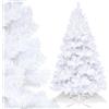 Randaco Albero di Natale artificiale, 180 cm, con 650 rametti, in PVC ignifugo, decorazione natalizia, bianco