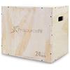 ProsourceFit 3-in-1 Wood Plyometric Jump Box For Cross Conditioning, Agility, Vertical Jump Training & Plyo Workouts, Beige, 30L x 24W x 20H