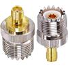 TUOLNK Adattatore SMA a PL259-2 connettori coassiali per antenna radio CB