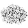 PATIKIL M4 Rivet Dado, 110pz Alluminio Lega Auto Piatta Testa Rivet Dado Filettata Inserto, Tono Argento