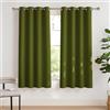 PONY DANCE Tende Natalizie Oscuranti per Interni Termiche con Anelli Tenda Cameretta Bambini Curtains Moderne per Soggiorno 2 Pezzi L 140 x A 175 cm, Verde Oliva