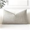 Artscope 1 Pezzi Federe per Cuscini in Finto Lino Minimalista Copricuscini Decorativo per Domestica Soggiorno Camera da Letto Divano 30x50cm, Kaki