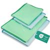 ELEXACLEAN Panno per vetri senza aloni, panno microfibra (4 pezzi, 60x40 cm e 40x30 cm) OEKO-TEX® STANDARD 100 - panni lavavetri