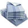 ZOLLNER 10 strofinacci in cotone - 50x70 cm - assorbenti e robusti canovacci - lavabili a 60°C - a quadretti blu e bianchi - qualità gastronomica - certificati OEKO TEX (R)