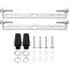 PATIKIL 110mm Soffitto Luce Piastra Kit, 2 Set Luce Apparecchi Montaggio Staffa Piastra Acciaio Traversa per Casa Ufficio Sospensione Parete Luce, con Vite Rondella Dado