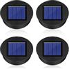 LURICO 4 Pezzi Parti di Ricambio Lampada Solare, Luci Solari di Ricambio Top, Scatola Batteria Solare, accessori elettronici lanterne, Lampade Solari di Ricambio con Lampadine a LED (φ8cm)