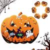 Pwsap 6PCS Tovagliette di Halloween in PVC, Tovagliette Creative a Forma di Zucca,Strega Fantasma Vampiro Tovagliette,Tovagliette Plastica Lavabili Resistenti al Calore per il Tavolo da Cucina di Halloween