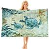 ELfcAt Asciugamano da Spiaggia con Tartaruga Marina, Simpatico Asciugamano da Bagno in Microfibra, Regalo per Ragazzi e Ragazze, Assorbente, Perfetto per i Viaggi in Spiaggia, 75 x 150cm