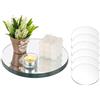 NUPTIO Portacandele Pilastro Vassoi: 12 Pezzi Di Vetro Specchiato Candela Piatti 20cm Specchio Rotondo Centrotavola Decorativo Vassoio Bulk 2 Millimetri Candela Stand Festa Progetti Artigianali Diy