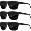 Ninesun Occhiali da sole uomo polarizzati classici vintage occhiali HD lenti sport all'aria aperta pesca ciclismo golf occhiali da sole alla moda con protezione UV400, Nero/nero/nero