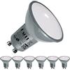 EACLL Lampadine LED GU10 4W Equivalente a Alogena 50W, Pacco da 6, 450lm Bianco Naturale 4000K, Faretti AC 230V senza Sfarfallio, Angolo a Fascio 120° Spot, Non Dimmerabile Lampade Riflettore