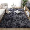 JURLEA Tappeti Soffici Tappeti per Soggiorno Tappeto Morbido Antiscivolo per Camere da Letto Moderne (160 x 230 cm, Nero Grigio)