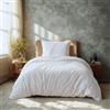 Komfortec Biancheria da letto premium super soft 2 pezzi copripiumino 155x220 cm + federe 80x80 cm, 100% microfibra spazzolata, bianco