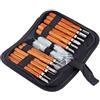 BELLIFFY Kit Di Utensili Per Scalpelli Da Falegnameria Set Di Utensili Per Intaglio Da 14 Pezzi Con Pietra Per Affilare Per Artigianato