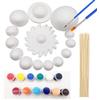 Huimai Solar System Modell Kit per Bambini con 14 Palline in Schiuma, 12 Bastoncini di Bambù, 12 Pigmenti Colorati, per Progetti Scolastici e Proprio Sistema Solare