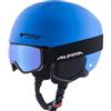 ALPINA Unisex - Bambini, ZUPO SET (+SCARABEO JR) Casco da sci, blue matt, 48-52 cm