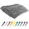 Gocableties - Fascette per Cavi in Nylon 200 mm x 4,8 mm 1000 Pezzi grigie | Fascette in nylon resistenti e autobloccanti - Multiuso, per casa, ufficio, garage e fai da te