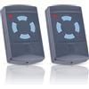 Mitening 2 Pezzi Apriporta Garage, Telecomando 868 Mhz, Trasmettitore Telecomando Compatibile con Telecomando Hormann 868mhz Hse2 868,Hsm2 868,Hs1/2 868,Hsz1/2 868, Telecomando A 4 Canali