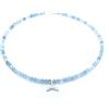 Eloboe essence Girocollo da donna acquamarina ciondolo coda di sirena in argento sterling regolabile da 40 cm a 45 cm
