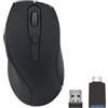 Speedlink AXON silent Mouse wireless - Mouse per PC senza fili, clic silenzioso, con batteria ricaricabile USB-C, superficie gommata antibatterica, ergonomico, 2,4 GHz, fino a 1600 dpi, nero