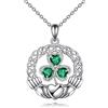 VONALA Collana con ciondolo a forma di nodo delle streghe, in argento Sterling 925, con nodo celtico, triquetra, collana con ciondolo a forma di trinità, gioielli da, normale, Argento sterling