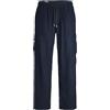 Jack & Jones Jpstbill Jjnate Linen Blend Cargo Jog SN Pantaloni, Blu Marino, L Uomo