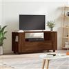 Coavain Mobile TV Rovere Marrone 102x34,5x43cm in Legno Multistrato Mobile TV Legno Cassettiera in Legno Mobiletto Legno Mobile Cassettiera Ruote Mobili Salotto Cassettiera Soggiorno