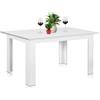 Shally Dogan Tavolo Allungabile Sala da pranzo Bianco da 90 x 60 cm a 120 x 60 cm, Design Moderno, Estensibile Salvaspazio, Ideale per Sala Pranzo, Soggiorno, Cucina, Arredamento Interno, (Bianco)