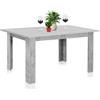 Shally Dogan Tavolo Allungabile Sala da pranzo Grigio da 90 x 60 cm a 120 x 60 cm, Design Moderno, Estensibile Salvaspazio, Ideale per Sala Pranzo, Soggiorno, Cucina, Arredamento Interno, (Cemento)