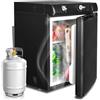 SMETA Frigorifero a Gas 40L Frigo 12V/220V/Gas, Frigorifero Trivalente per Camper, Casa Mobile, Roulotte Casa, Silenzioso 0-10℃ Nero